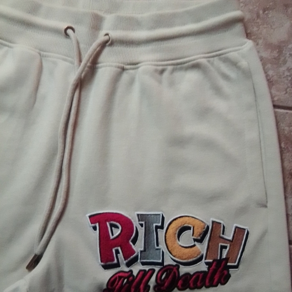 #0424 Mens Authentic Garments "Rich Til Death" Shorts Size Medium - Picture 3 of 16